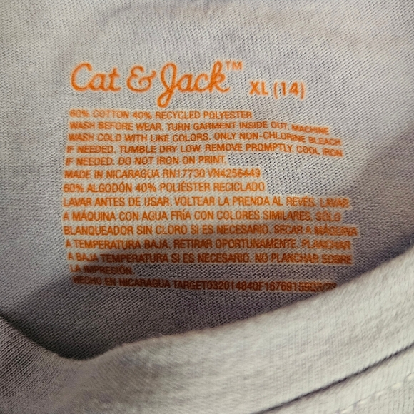 NWT Cat & Jack Girls Purple Ski Bear Long Sleeve Crewneck Shirt Size XL 14 - Picture 4 of 8